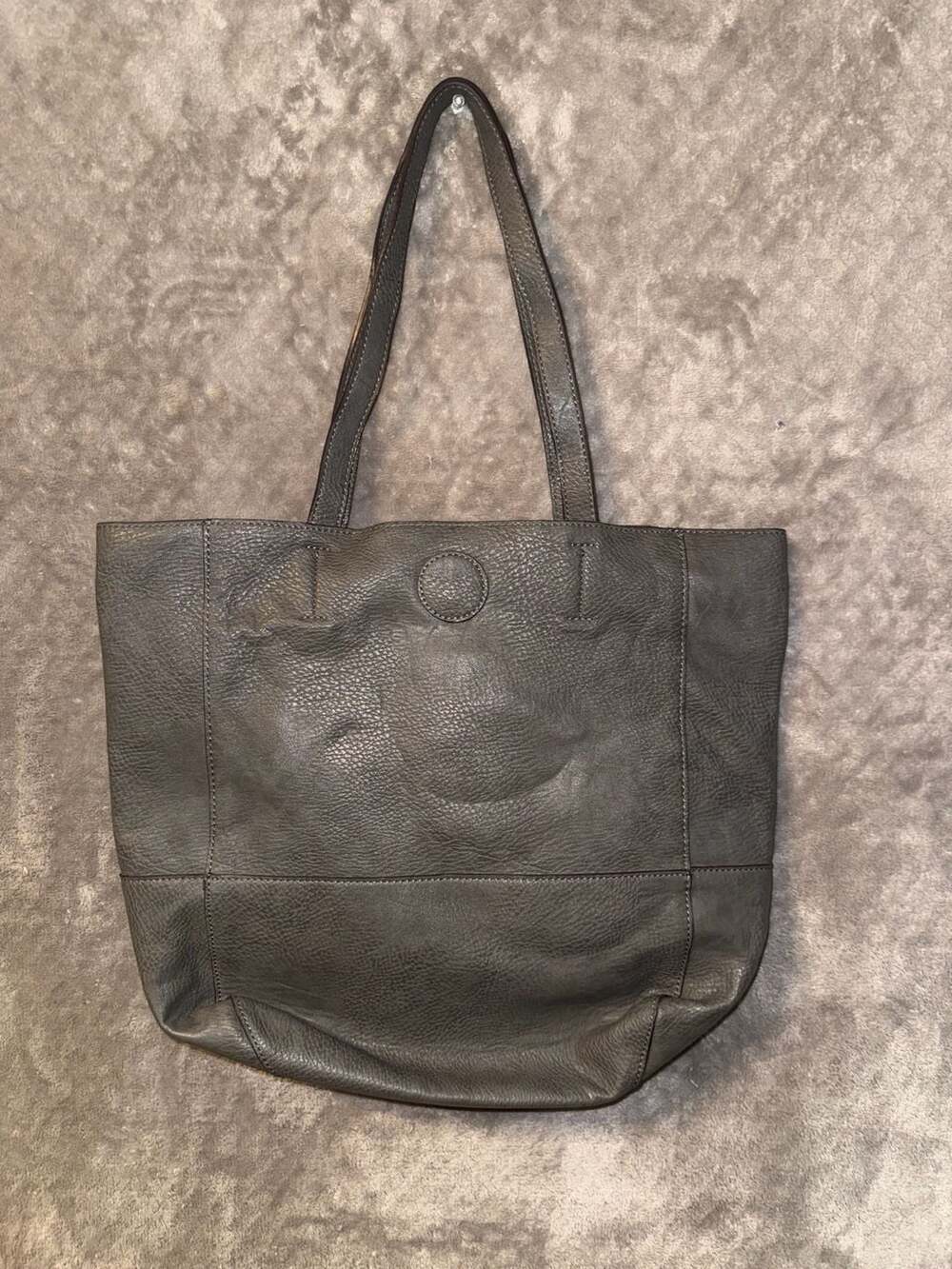Joy Susan 100% Vegan Leather Large Tote Bag, Light blue pebbled - Picture 4 of 7